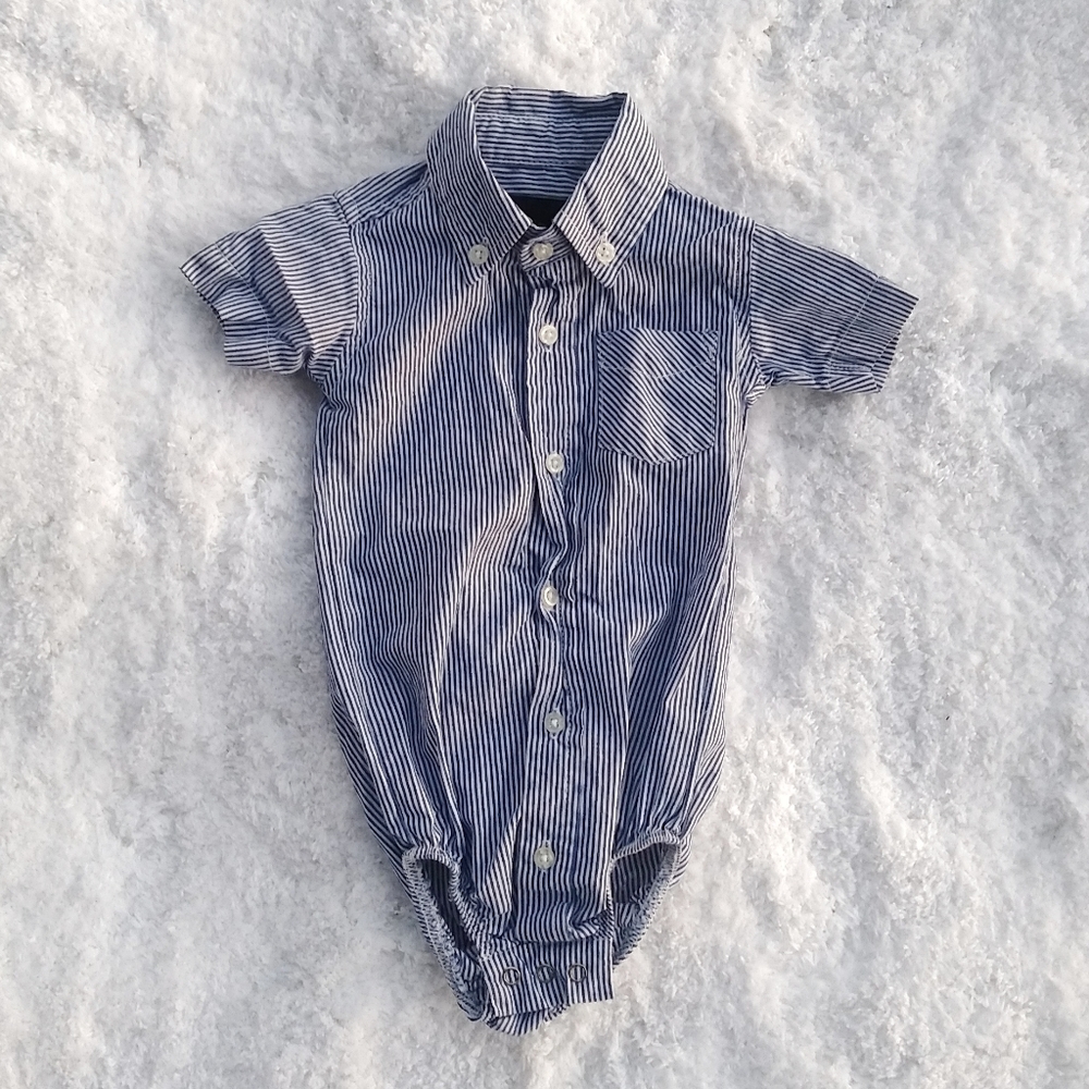 Polo Club - Button Down Striped Bodysuit